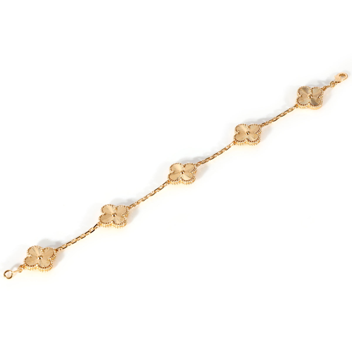 Vintage alhambra yellow gold bracelet Van Cleef & Arpels Brown in Yellow  gold - 31036848