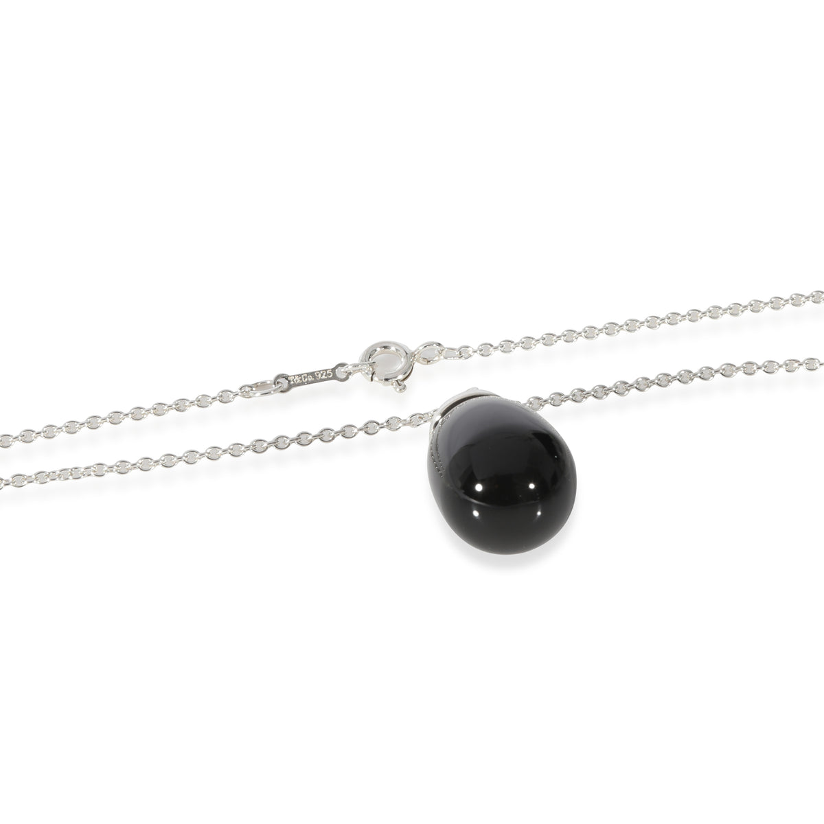 Tiffany & Co. Paloma Picasso Onyx Pendant in Sterling Silver