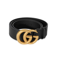 Gucci Black Leather GG Marmont Belt