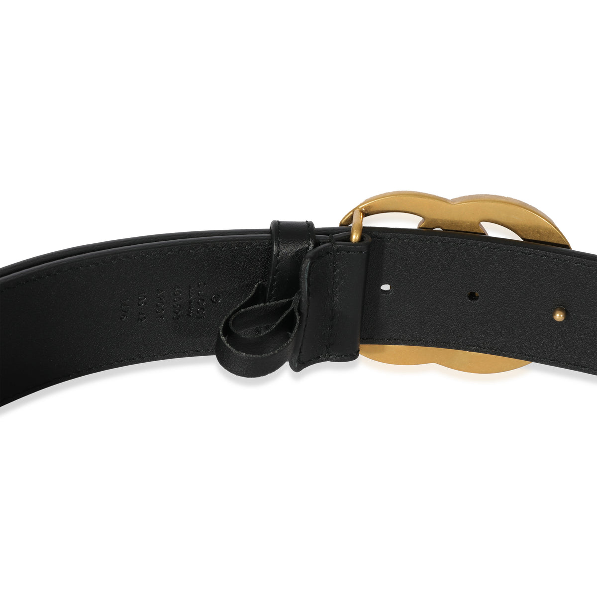 Gucci Black Leather GG Marmont Belt