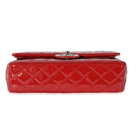 Chanel Red Patent Classic Medium Double Flap