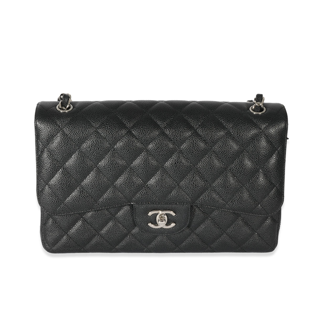 Chanel Chanel Black Caviar Jumbo Flap