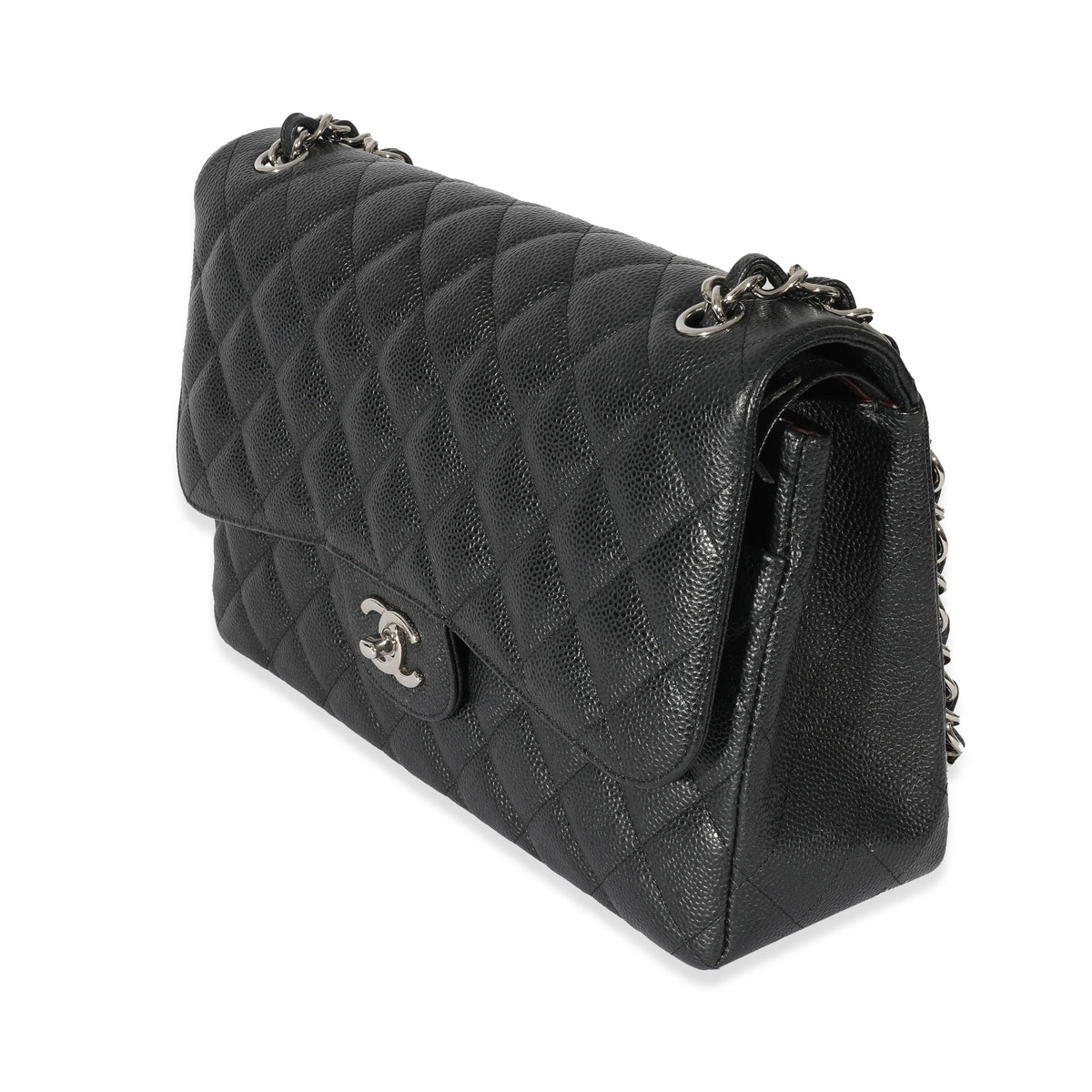 Chanel Chanel Black Caviar Jumbo Flap