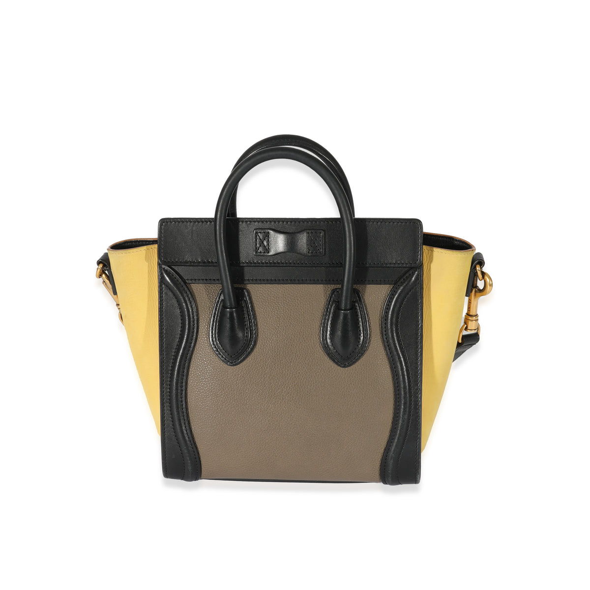 Celine Tricolor Leather Nano Luggage Tote