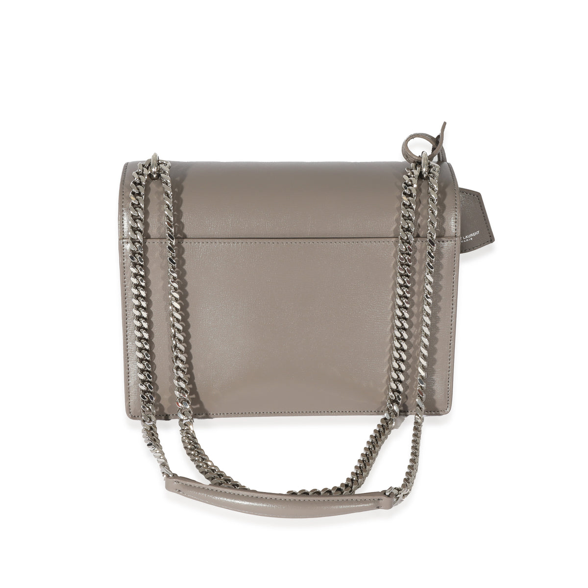 Saint Laurent Grey Croc Embossed Leather Mini Sunset Chain Bag, myGemma, NL