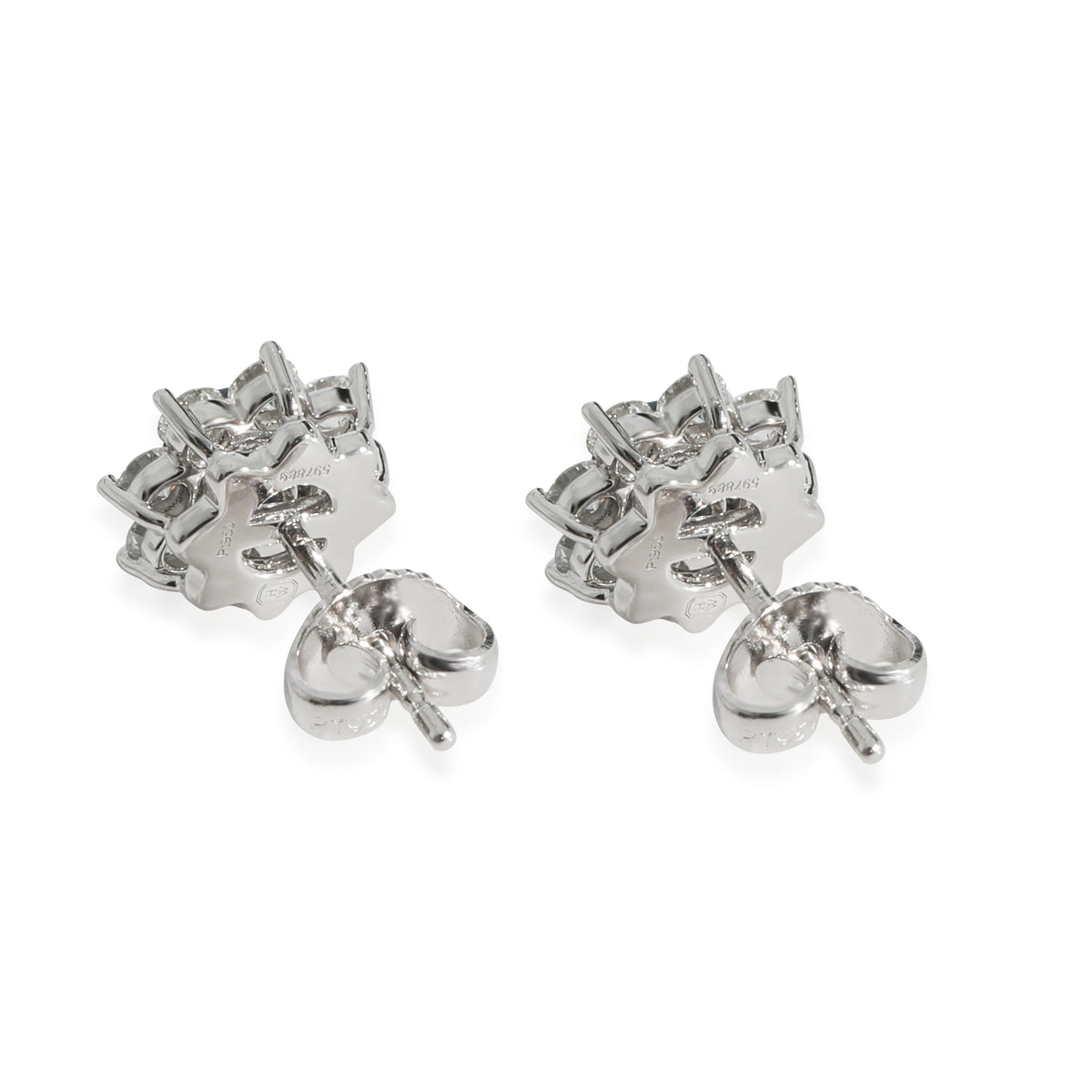 Harry Winston Sunflower Blue Sapphire Diamond Earrings in  Platinum VS2 0.91 CTW