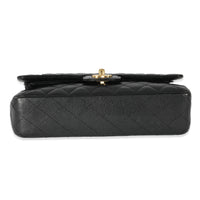 Chanel Black Quilted Caviar Medium Double Flap Bag