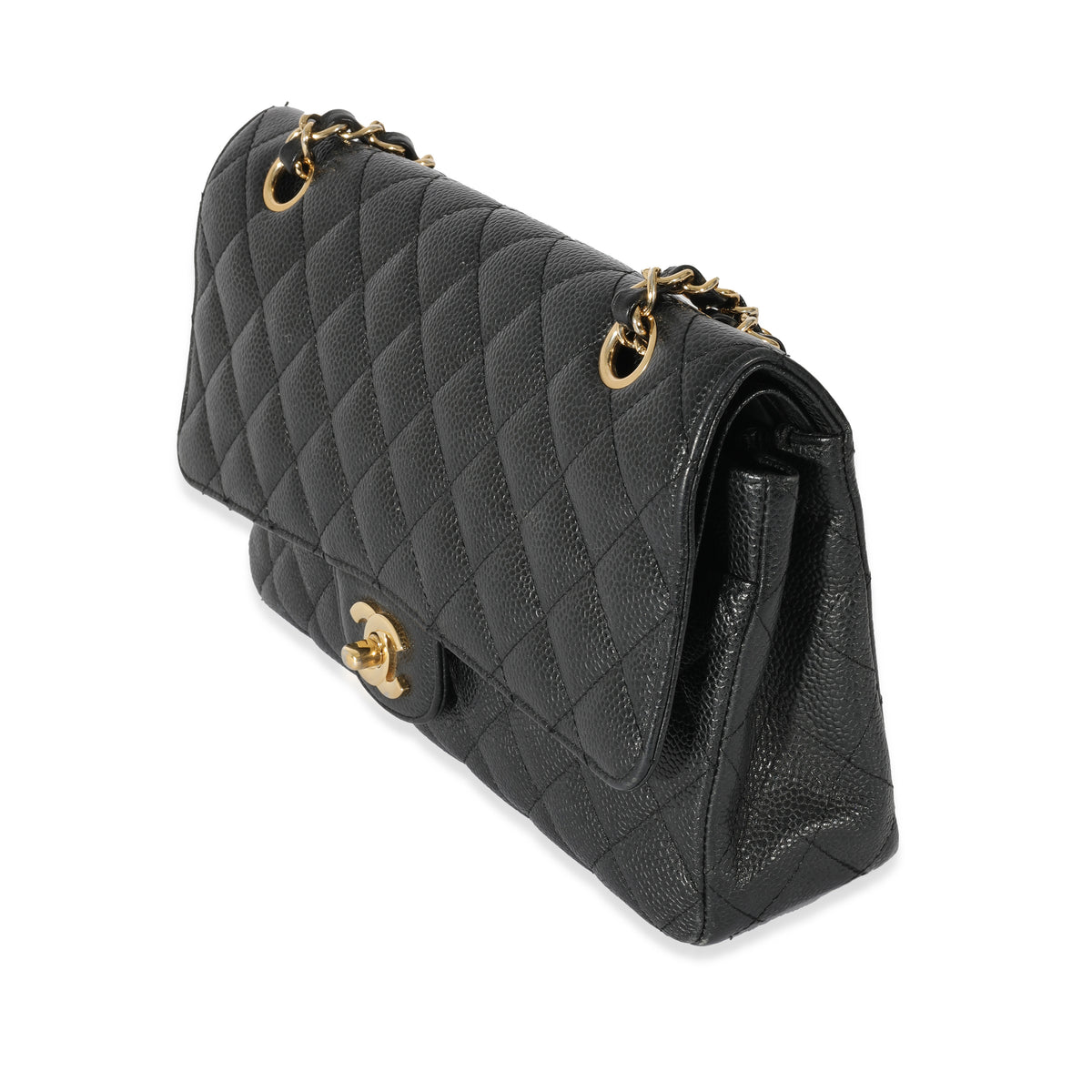 Chanel Black Quilted Caviar Medium Double Flap Bag, myGemma
