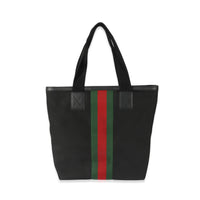 Gucci Black Canvas Techno Web Tote