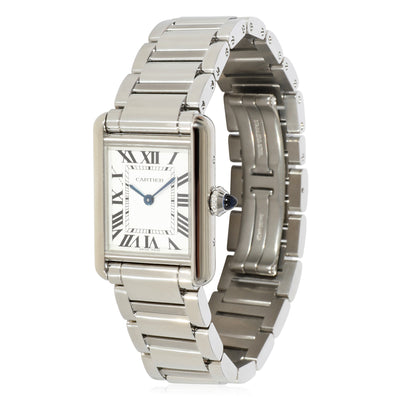 Cartier Tank WSTA0051 Womens Watch in  Stainless Steel