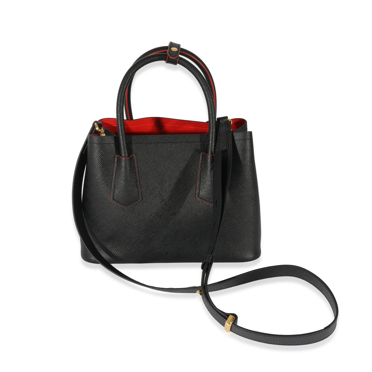 Small Saffiano Leather Double Prada Bag