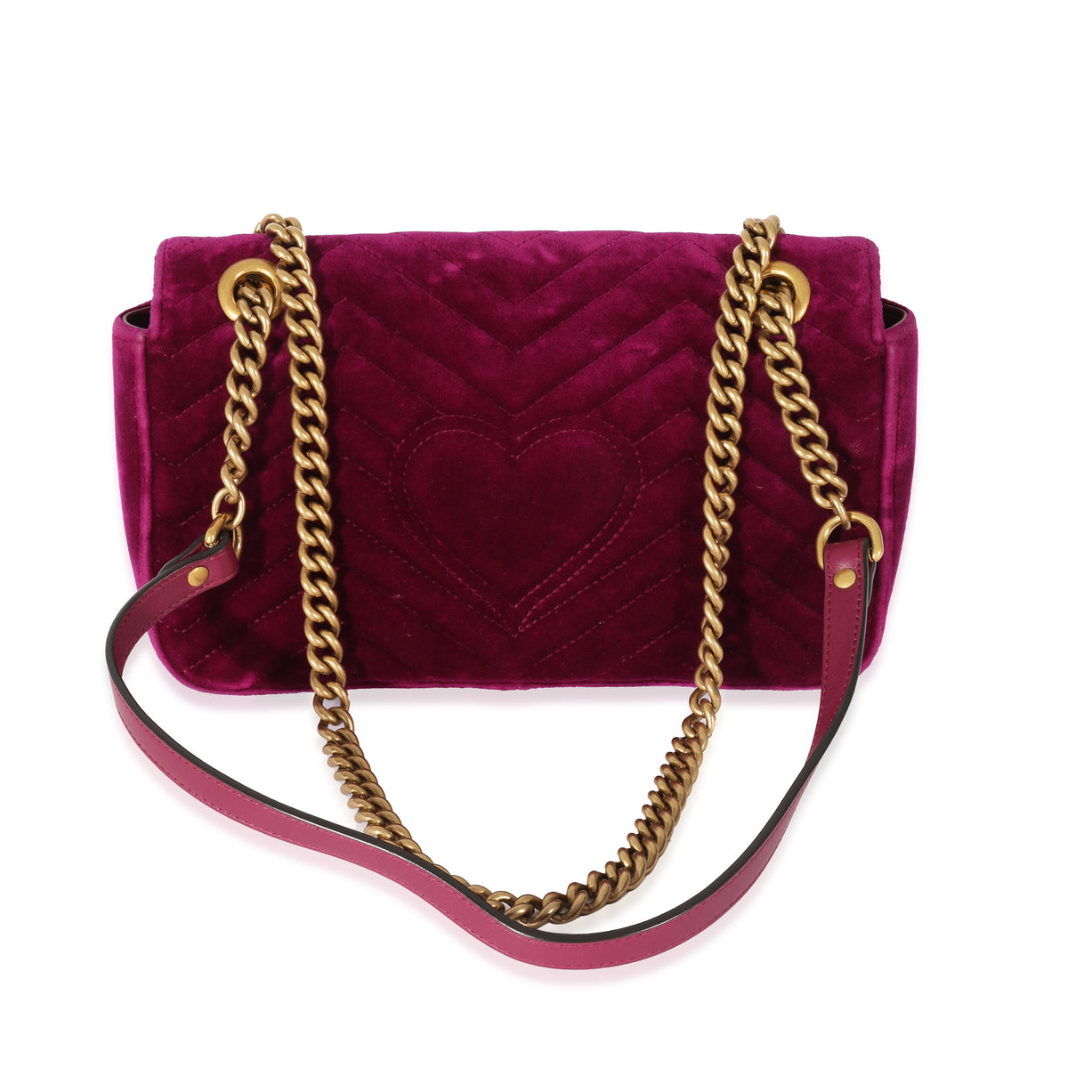 Gucci Purple Velvet Small GG Marmont Bag