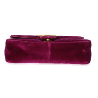 Gucci Purple Velvet Small GG Marmont Bag