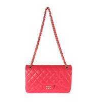 Chanel Pink Lambskin Classic Jumbo Double Flap