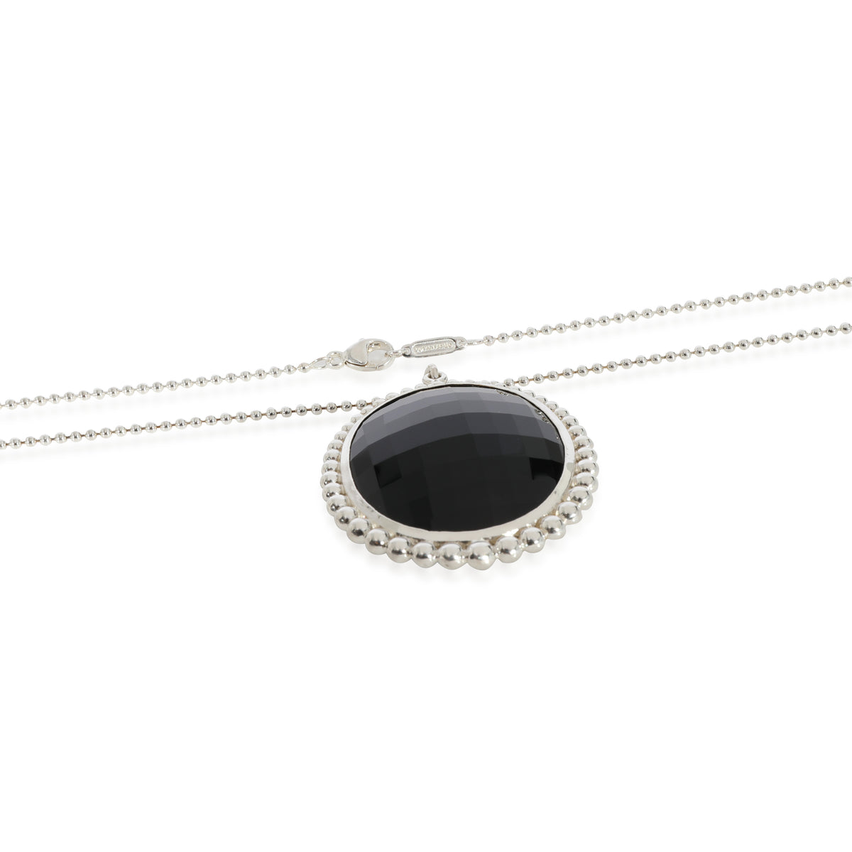 Tiffany & Co. Onyx Necklace in  Sterling Silver Black