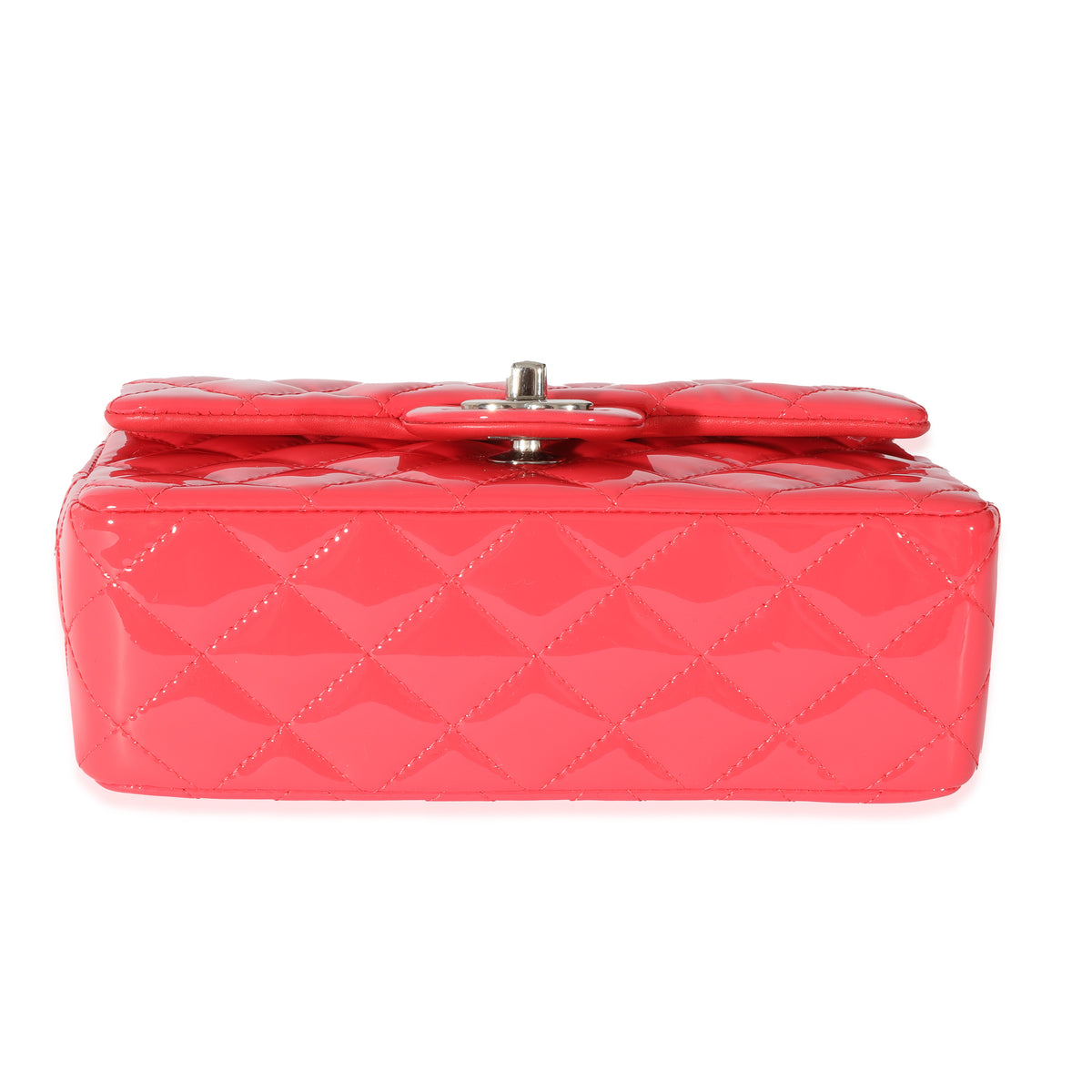 Chanel Pink Patent Rectangular Mini Flap