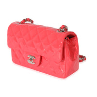 Chanel Pink Patent Rectangular Mini Flap