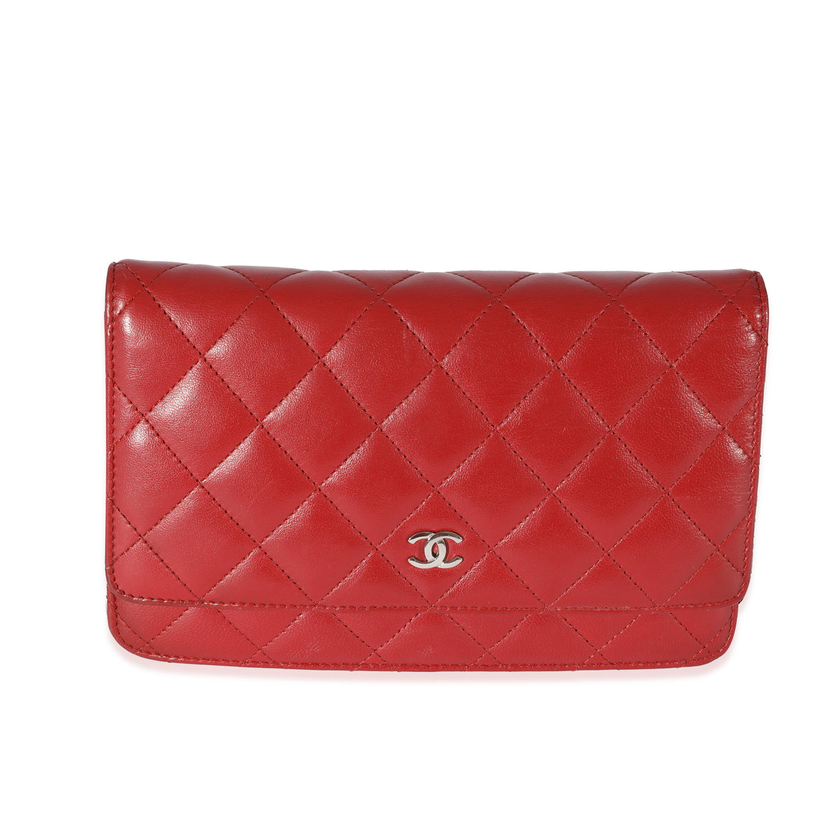 Chanel red quilted wallet Clearance