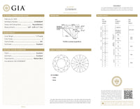 Certified 1.17 Ct Round cut J VS1 Loose Diamond