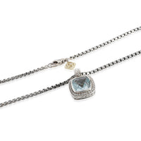 David Yurman Albion Prasiolite Diamond Necklace in  Sterling Silver