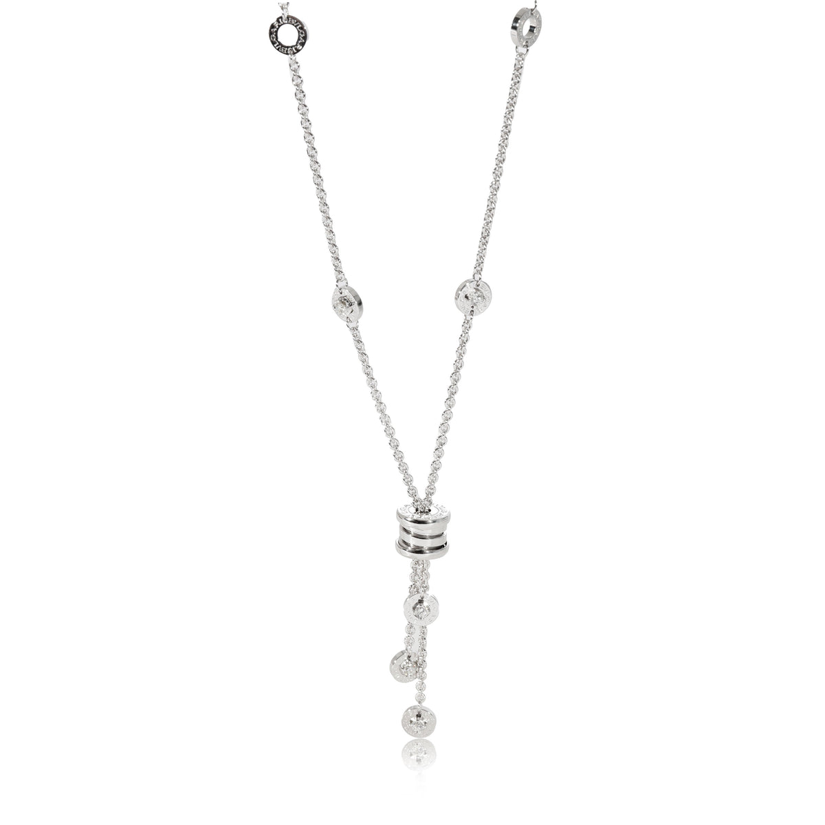 BVLGARI B.zero1 Diamond Necklace in 18k White Gold 0.45 CTW