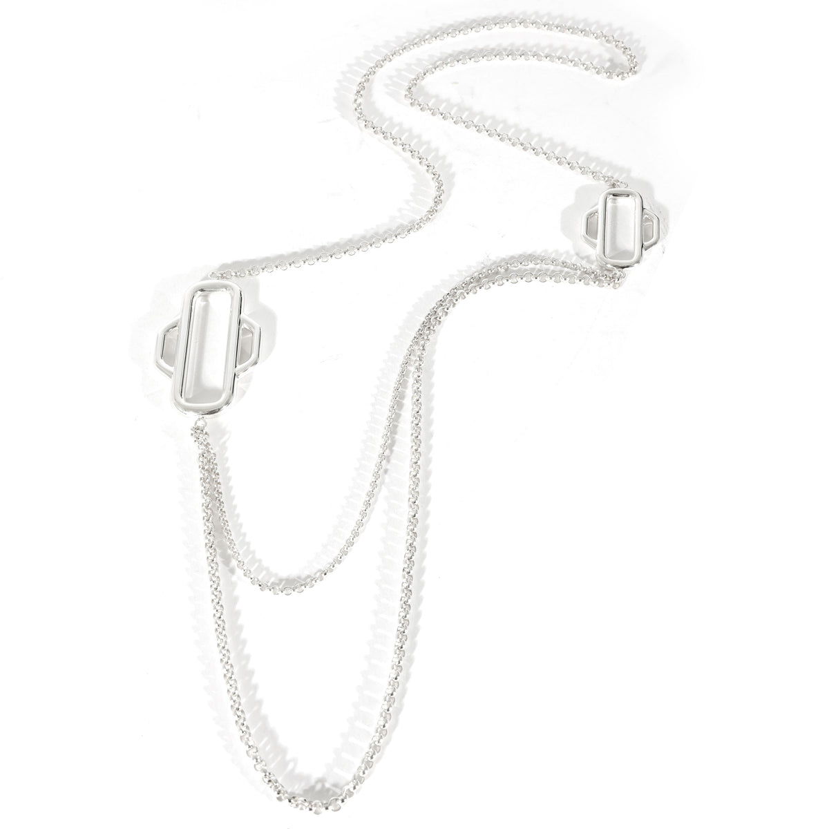 Hermès Attelage Long Necklace in Sterling Silver