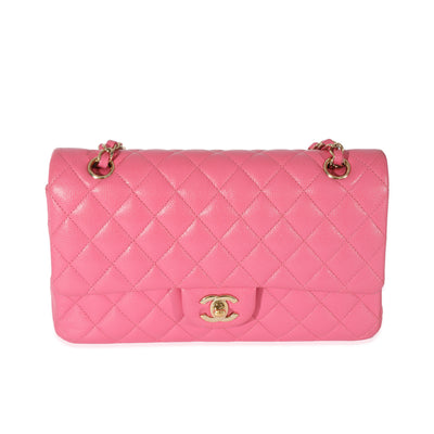 Chanel Pink Quilted Caviar Medium Classic Double Flap