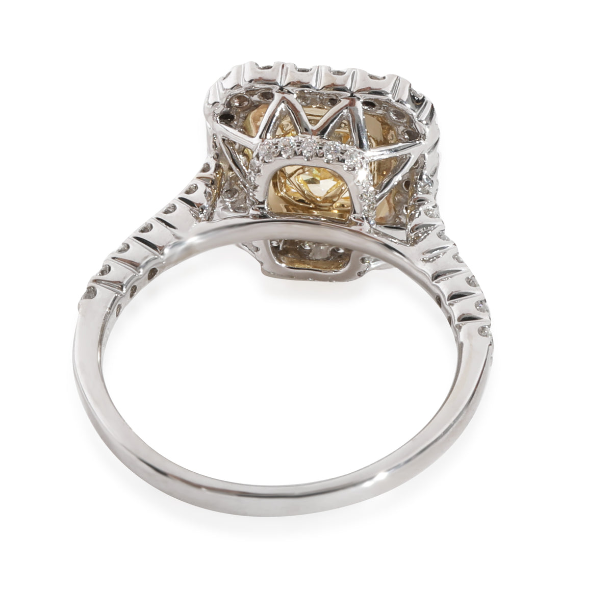 Gary Spivak Diamond Engagement Ring in 14k Gold Fancy Yellow VS1 1.80 CTW