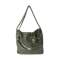 Chanel Khaki Shiny Calfskin 22 Bag