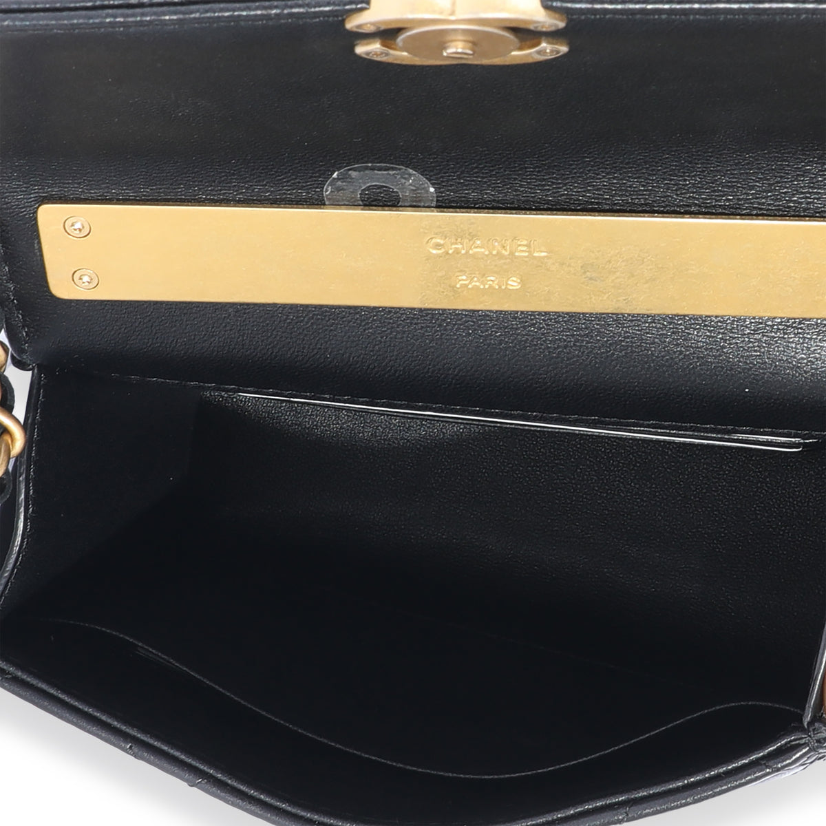 CHANEL AUTHENTIC CARD# WORK-PARTY-BAG Clutch,GOLD CHAIN SHOULDER