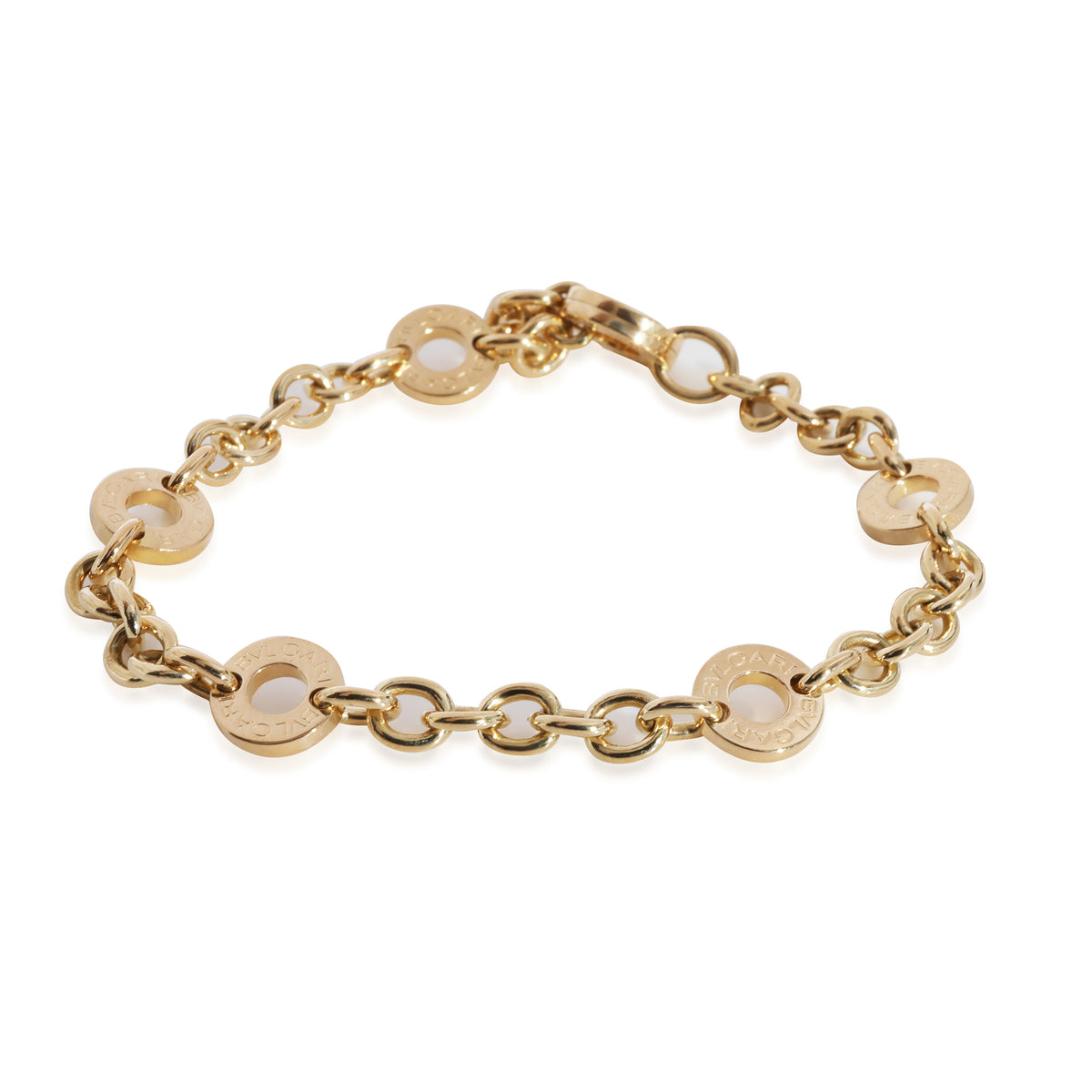 BVLGARI Bvlgari Six Station Oval Link Bracelet in 18K Yellow Gold