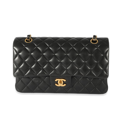 Chanel Black Lambskin Medium Classic Double Flap