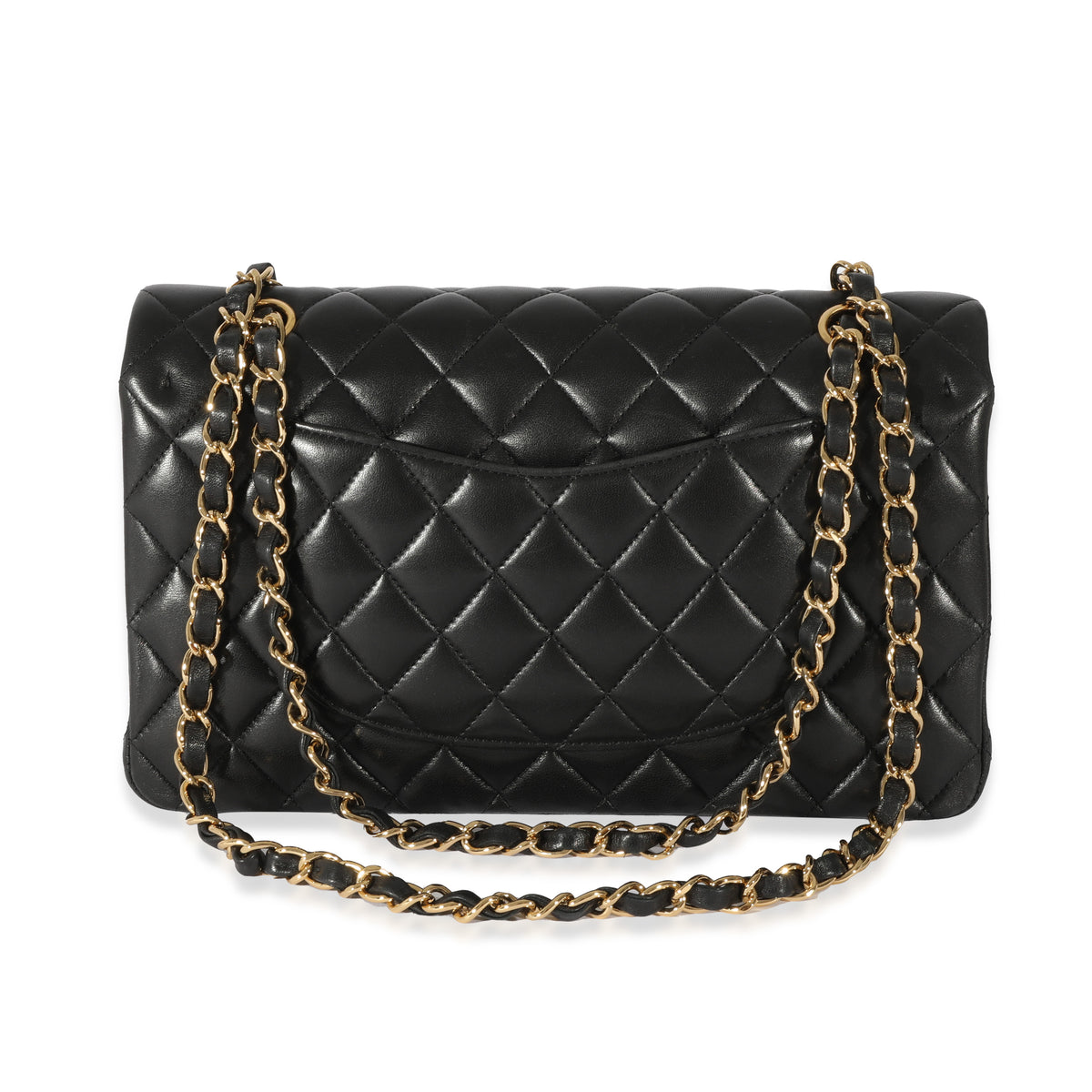 Chanel Black Lambskin Medium Classic Double Flap