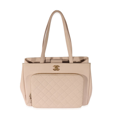 Chanel Beige Caviar Large Business Affinity Tote