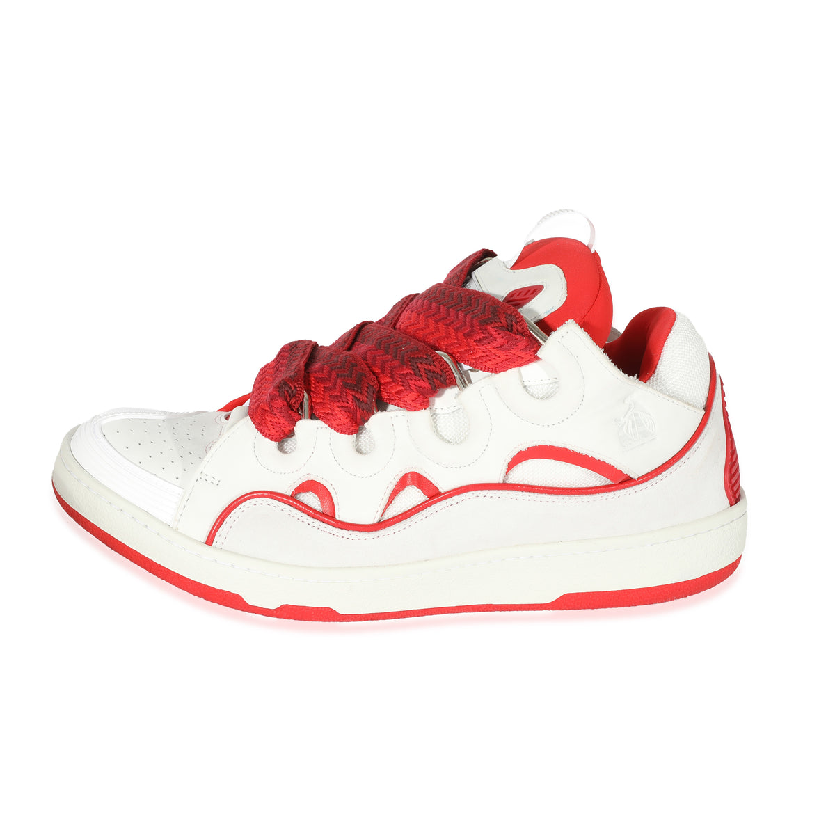 Lanvin Curb Sneaker White Red