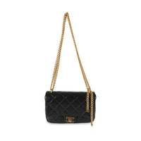 Chanel Black Lambskin Enamel Pending CC Mini Square Flap