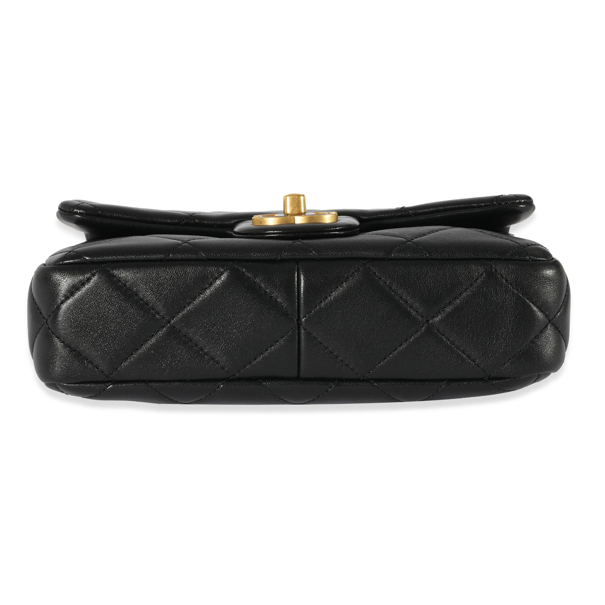 Chanel Black Lambskin Enamel Pending CC Mini Square Flap, myGemma