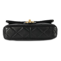 Chanel Black Lambskin Enamel Pending CC Mini Square Flap