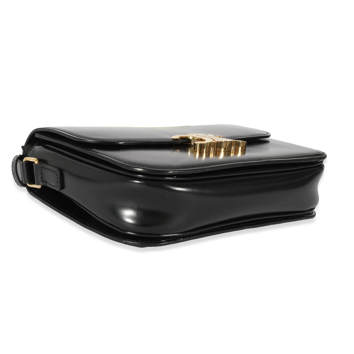 Celine Black Shiny Calfskin Classique Triomphe