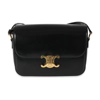 Celine Black Shiny Calfskin Classique Triomphe