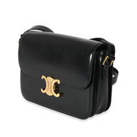 Celine Black Shiny Calfskin Classique Triomphe