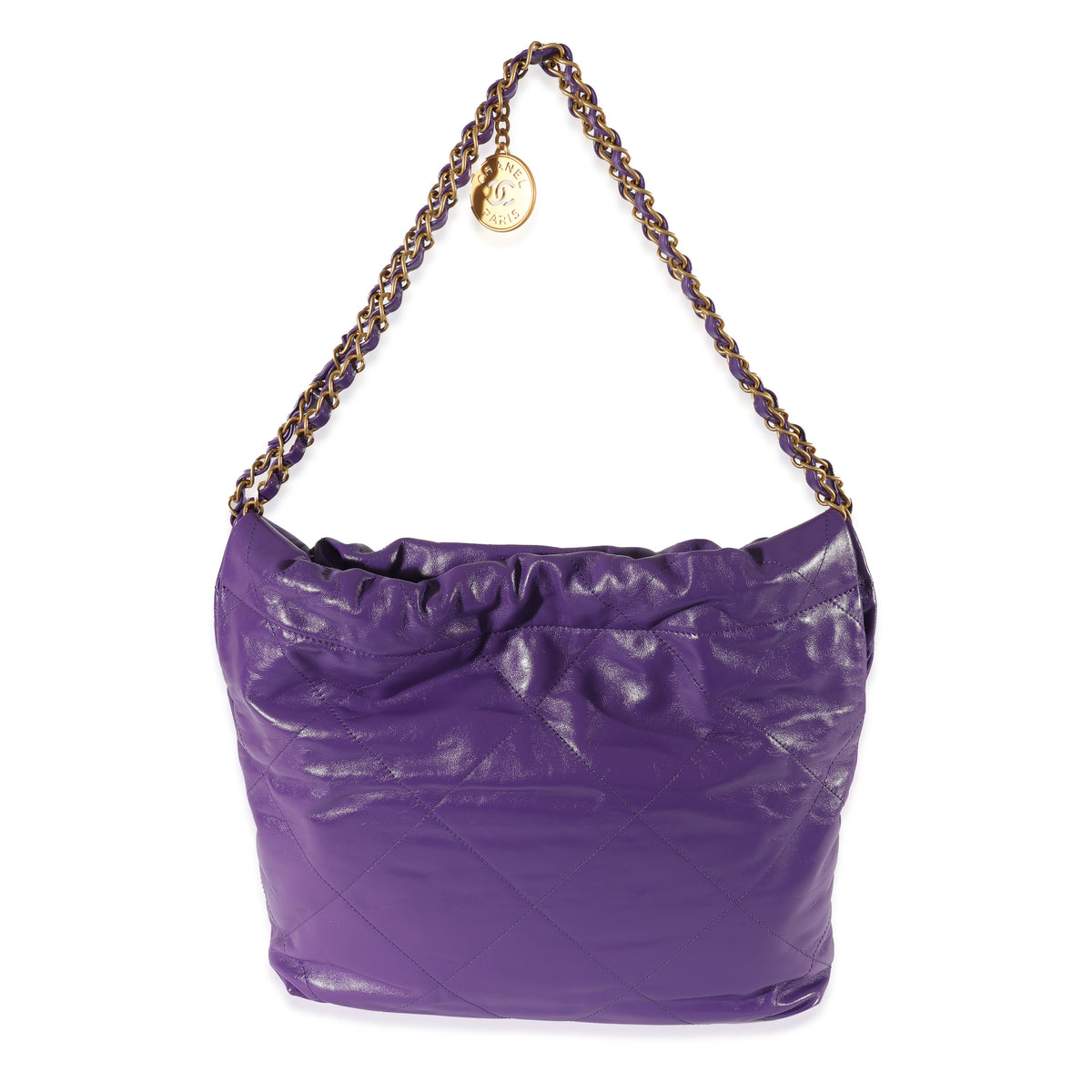 Chanel Purple Calfskin Small 22 Bag