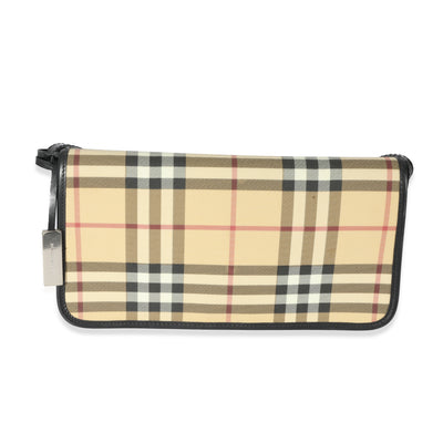 Burberry Vintage Canvas Check Flap Pochette