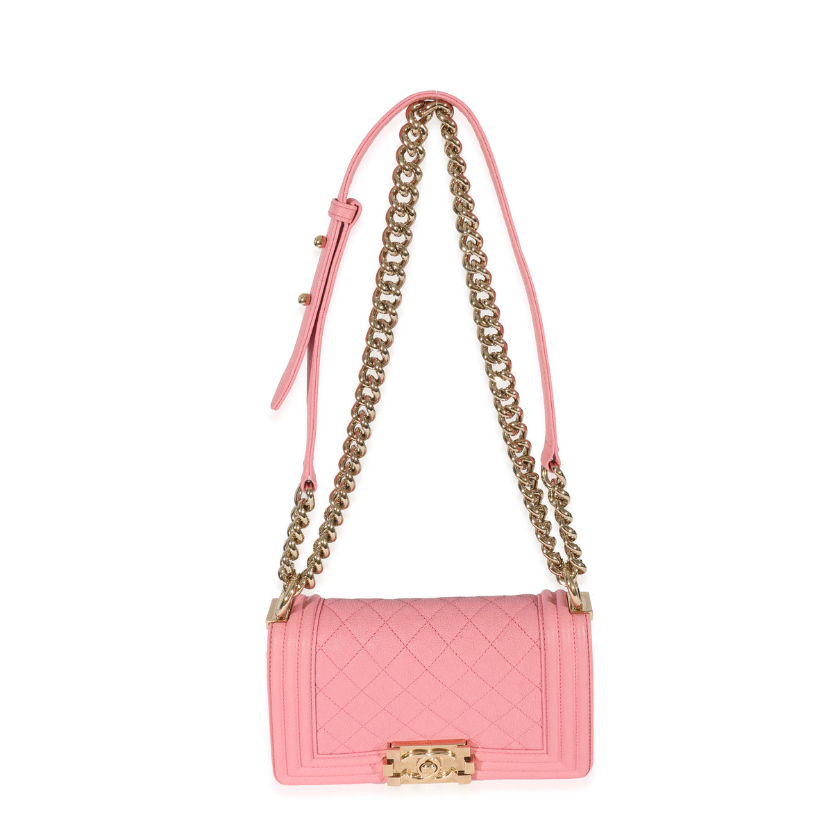 Chanel Pink Caviar Small Boy Bag