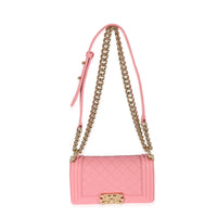 Chanel Pink Caviar Small Boy Bag