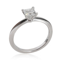 Tiffany & Co. Princess Diamond Solitaire Ring in  Platinum E VVS2 0.71 CTW