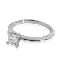 Tiffany & Co. Princess Diamond Solitaire Ring in  Platinum E VVS2 0.71 CTW