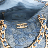 Chanel 21A Denim CC Small Bowling Bag