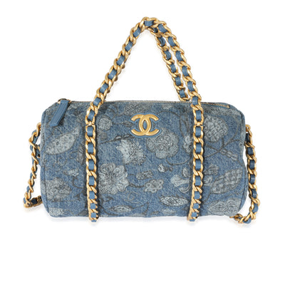 Chanel 21A Denim CC Small Bowling Bag