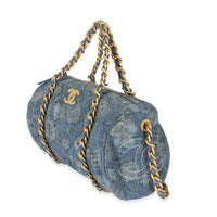 Chanel 21A Denim CC Small Bowling Bag